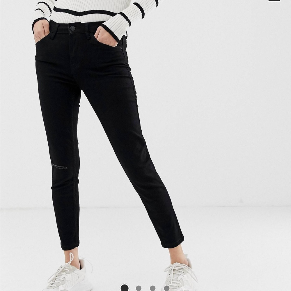 bershka cropped skinny jeans